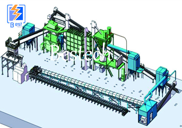 Green sand processing production plant 