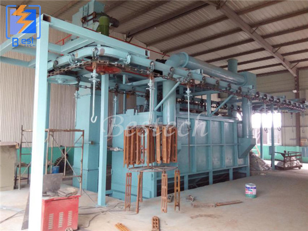 Hang chain continuous shot blasting machine 