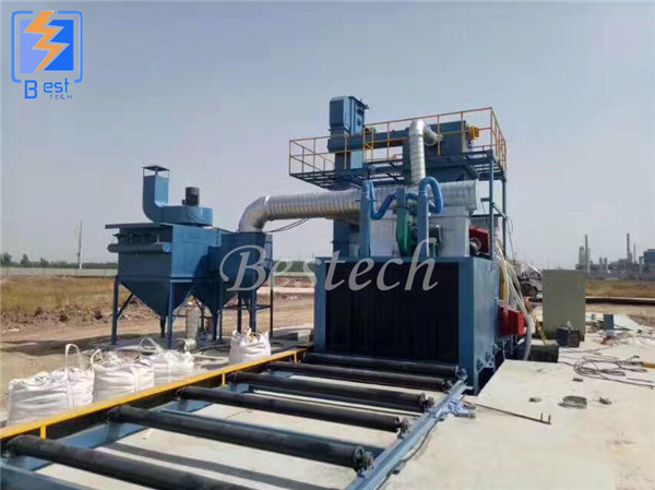 H beam steel structure shot blasting machine 